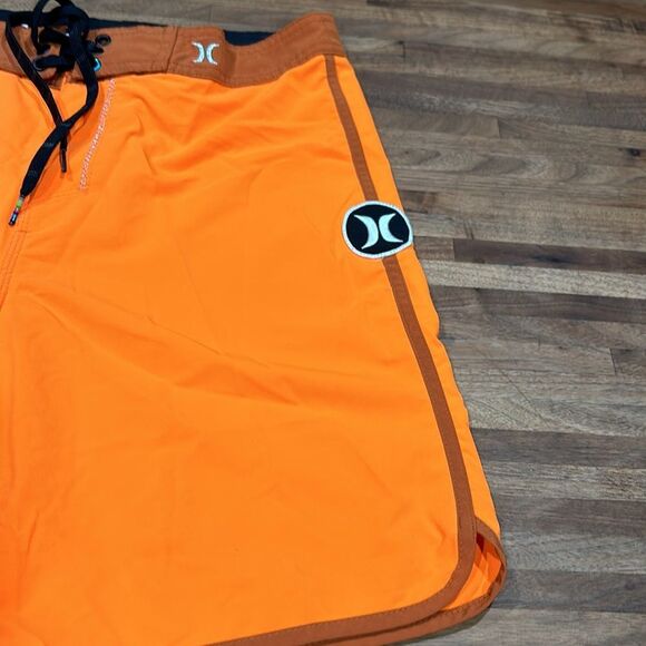 Hurley Phantom Men’s Boardshort Bright Orange and Brown Boardshorts! - Picture 7 of 9